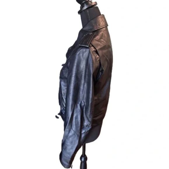 Max Studio Faux Leather Biker Jacket | Classic Moto Style - Picture 6 of 10